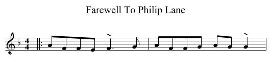 Farewell To Philip Lane - staff notation