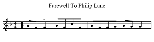 Farewell To Philip Lane - staff notation
