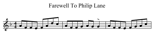 Farewell To Philip Lane - staff notation