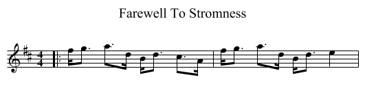 Farewell To Stromness - staff notation