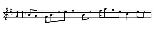 Farewell to the Dene - staff notation