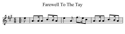Farewell To The Tay - staff notation