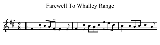 Farewell To Whalley Range - staff notation