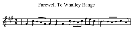 Farewell To Whalley Range - staff notation