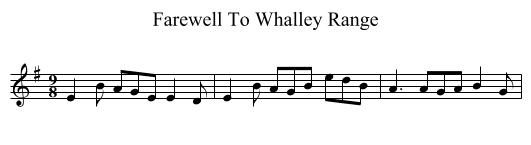 Farewell To Whalley Range - staff notation