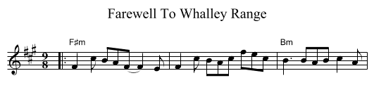 Farewell To Whalley Range - staff notation
