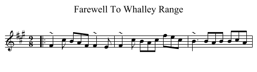 Farewell To Whalley Range - staff notation