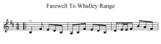 Farewell To Whalley Range - staff notation