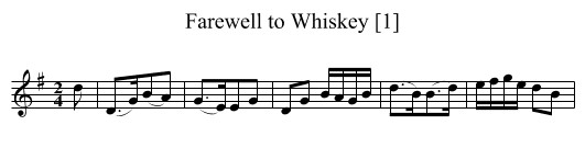 Farewell to Whiskey [1] - staff notation
