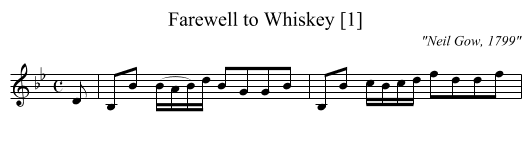 Farewell to Whiskey [1] - staff notation