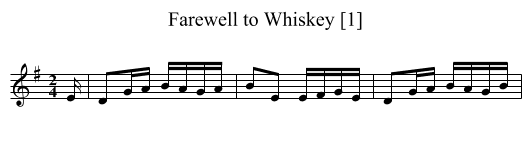 Farewell to Whiskey [1] - staff notation