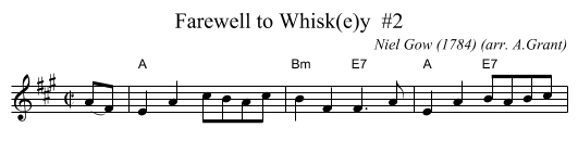 Farewell to Whisk(e)y  #2 - staff notation