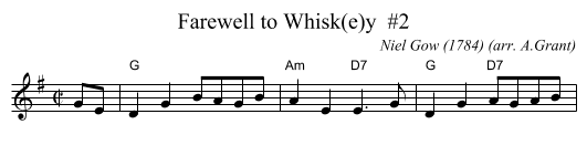 Farewell to Whisk(e)y  #2 - staff notation