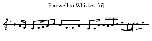 Farewell to Whiskey [6] - staff notation