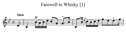 Farewell to Whisky [1] - staff notation