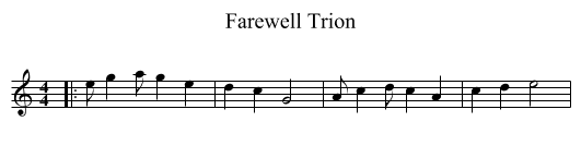 Farewell Trion - staff notation