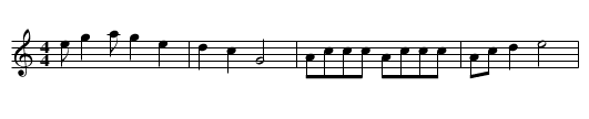Farewell Trion - staff notation