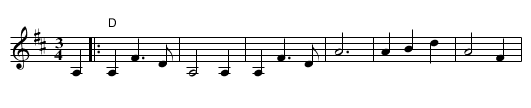Farfars vals - staff notation
