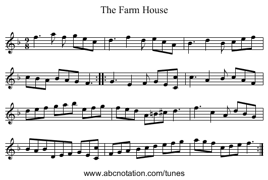 Farm House, The - staff notation