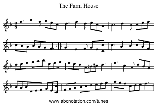 Farm House, The - staff notation