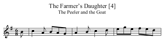 Farmer’s Daughter [4], The - staff notation