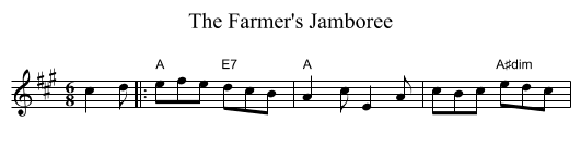 Farmer's Jamboree, The - staff notation