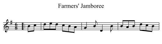 Farmers' Jamboree - staff notation
