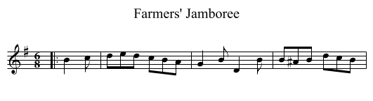 Farmers' Jamboree - staff notation