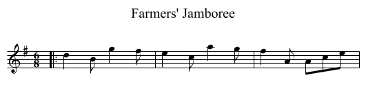 Farmers' Jamboree - staff notation