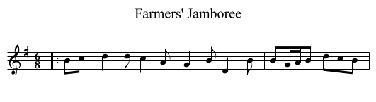 Farmers' Jamboree - staff notation