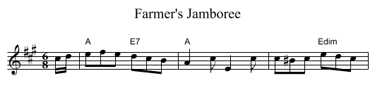 Farmer's Jamboree - staff notation