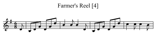 Farmer's Reel [4] - staff notation