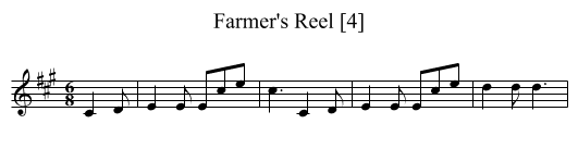 Farmer's Reel [4] - staff notation