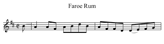 Faroe Rum - staff notation