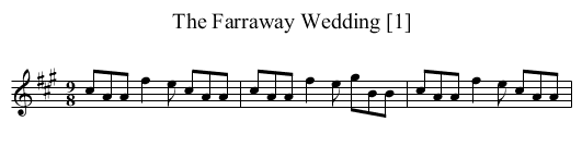 Farraway Wedding [1], The - staff notation