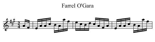 Farrel O'Gara - staff notation