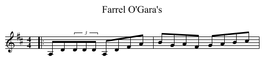 Farrel O'Gara's - staff notation