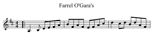 Farrel O'Gara's - staff notation