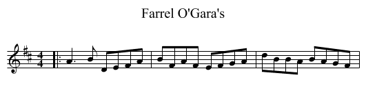 Farrel O'Gara's - staff notation