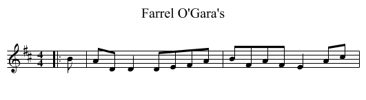 Farrel O'Gara's - staff notation