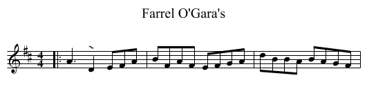 Farrel O'Gara's - staff notation