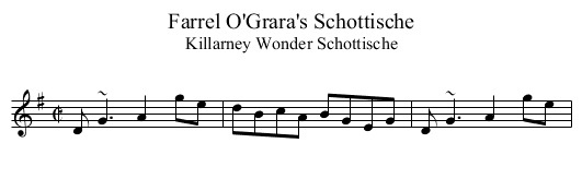 Farrel O'Grara's Schottische - staff notation