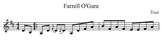Farrell O'Gara - staff notation