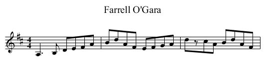 Farrell O'Gara - staff notation