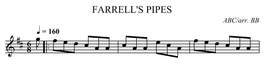 FARRELL'S PIPES - staff notation