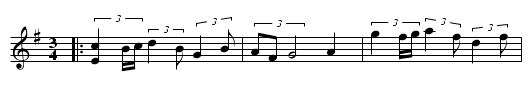 Fars lilla - staff notation