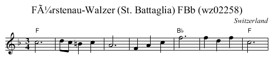 FÃ¼rstenau-Walzer (St. Battaglia) FBb (wz02258) - staff notation