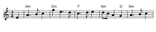 Farthest Hill - staff notation