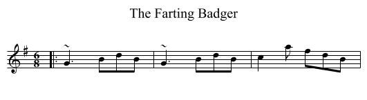 Farting Badger, The  - staff notation