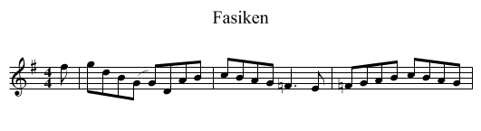 Fasiken - staff notation